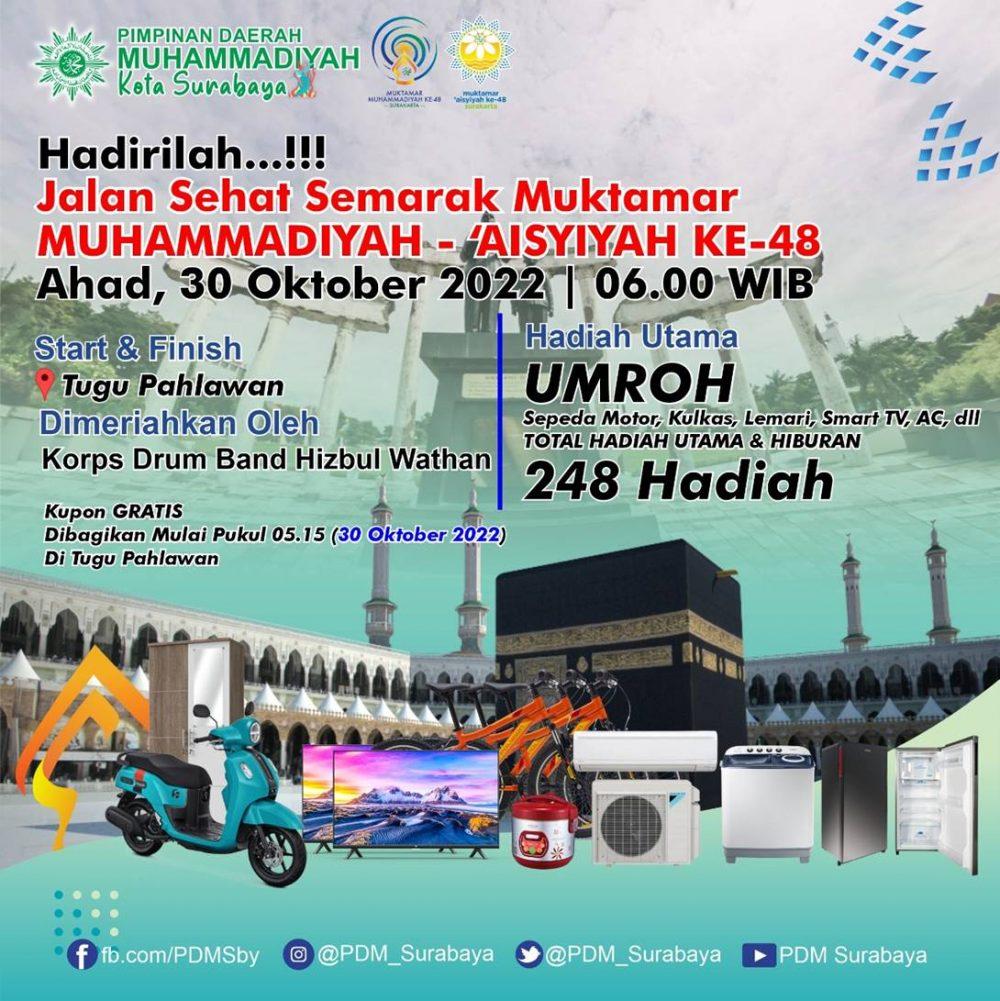 Segera Jalan Sehat Muhammadiyah Surabaya Berhadiah Umrah Klikmu